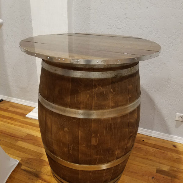 Vintage rustic wine barrel Table